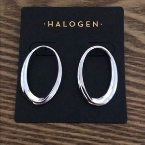 Halogen Silver Hoop Earring - NWT